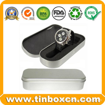 Rectangular Gift Tin Box for Metal Watch Box Packaging